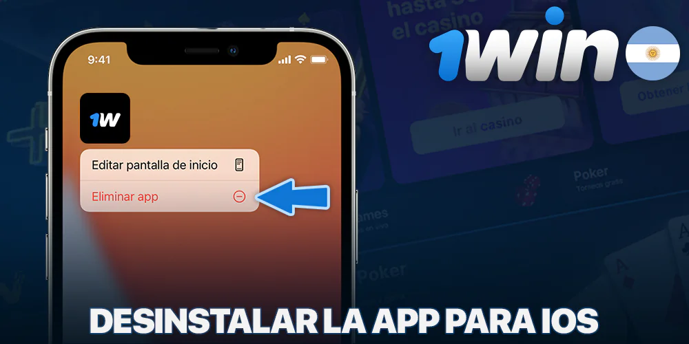 Cómo desinstalar la aplicación 1Win en iOS