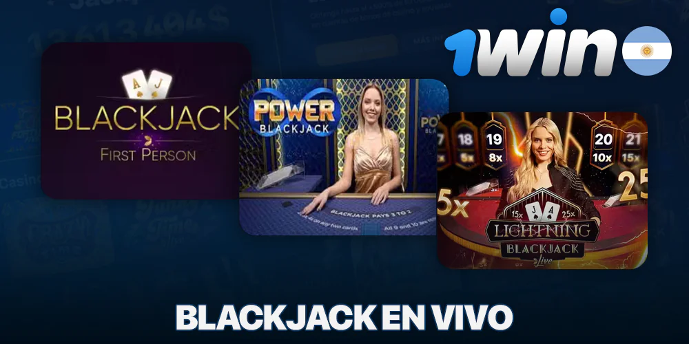 Blackjack en 1Win casino en vivo