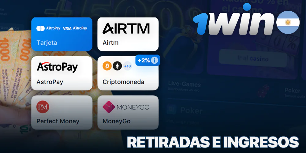 Depositar y retirar dinero en 1Win en Argentina